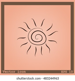 Sun vector icon