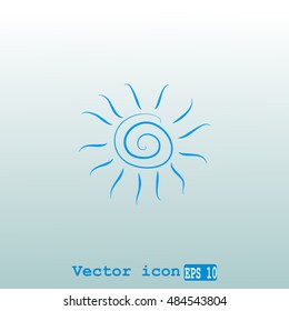 Sun vector icon