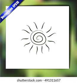 Sun vector icon