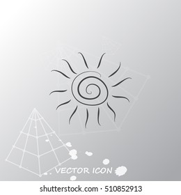 Sun vector icon
