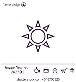 Sun - vector icon
