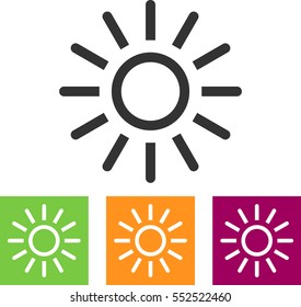 Sun vector icon