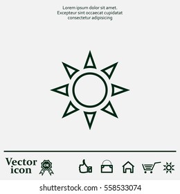 Sun - vector icon