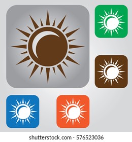 Sun vector icon