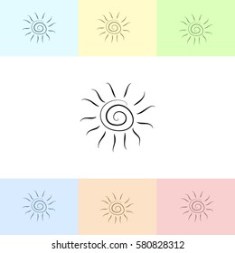 Sun vector icon
