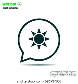 Sun - vector icon
