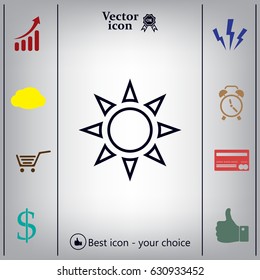 Sun - vector icon