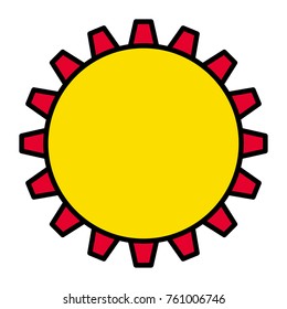 Sun vector icon