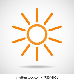 Sun vector icon. Abstract symbol sun