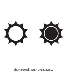 sun vector icon for apps and web sites