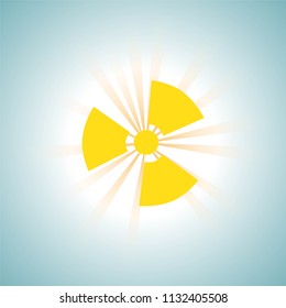   Sun vector icon. Background for holidays or business presentations