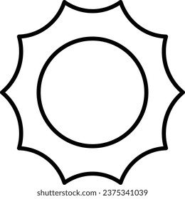Icono del vector Sun. Se puede usar para imprimir, móviles y aplicaciones web.