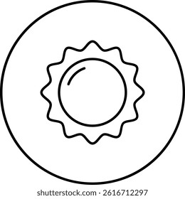 Sun vector icon. Can be used for printing, mobile and web applications.