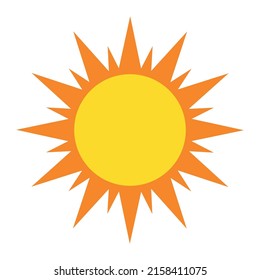 Sun Vector Icon Clipart isolated in white background