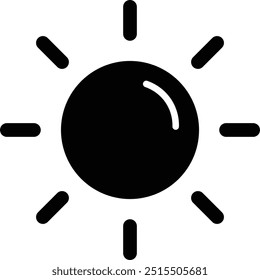 Ilustração de design de ícone de vetor do sol