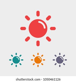 Sun vector icon. Ecology concept