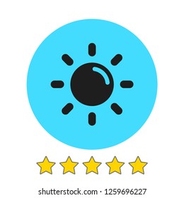 Sun vector icon. Ecology concept