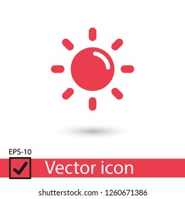 Sun vector icon. Ecology concept