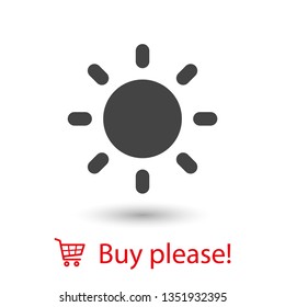 Sun vector icon. Ecology concept