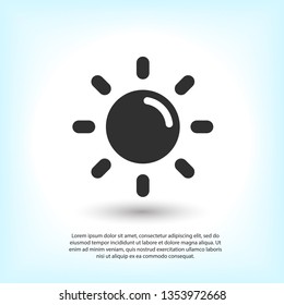 Sun vector icon. Ecology concept