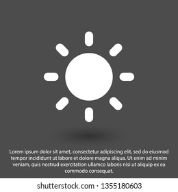 Sun vector icon. Ecology concept