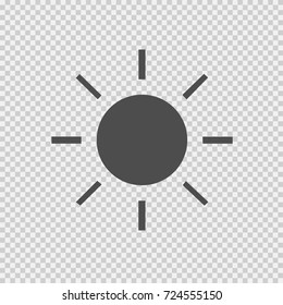 Sun vector icon eps 10. Simple isolated pictogram.