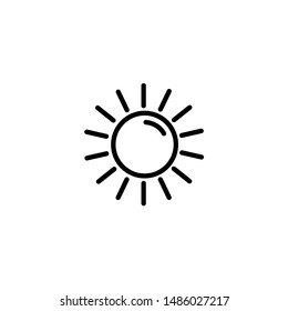 Sun vector icon. Flat icon sun icon in the daytime
