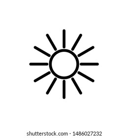Sun vector icon. Flat icon sun icon in the daytime
