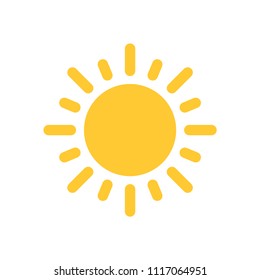 Sun vector icon, flat summer symbol. Simple illustration for web or mobile app
