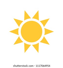 Sun vector icon, flat summer symbol. Simple illustration for web or mobile app