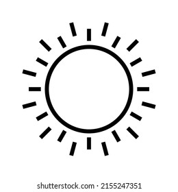 Sun vector icon, flat summer symbol. Simple illustration for web or mobile app