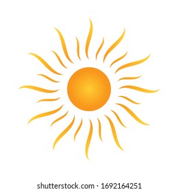 Sun vector icon in gradient color
