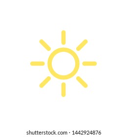 Sun vector icon. Sun icon. Sun Icon Graphic. Sun Icon Art. Sunshine summer morning graphic.