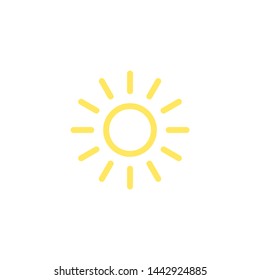 Sun vector icon. Sun icon. Sun Icon Graphic. Sun Icon Art. Sunshine summer morning graphic.