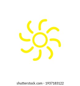 Sun vector icon. Sun illustration.
