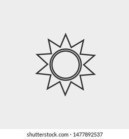 sun vector icon illustration design grey background