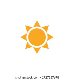 Sun vector icon. Sun illustration.Sun flat icon on white background, vector illustration