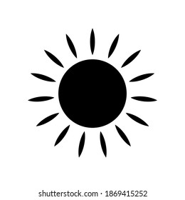 Sun vector icon. Sun illustration on white background. editable colors