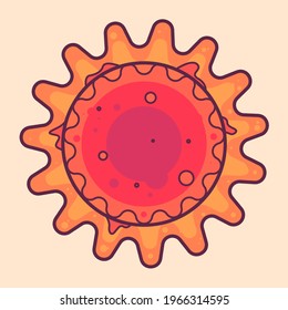 Sun Vector Icon Illustration. premium vector