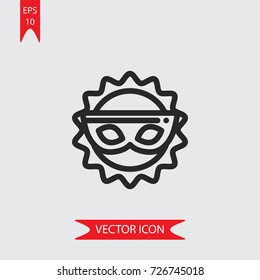 Sun vector icon, illustration symbol