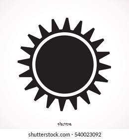 Sun vector icon,  illustration, technology