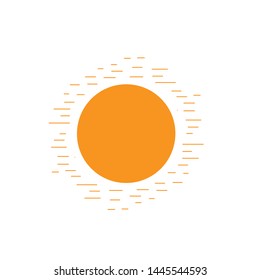 Sun vector icon inside square speech bubble