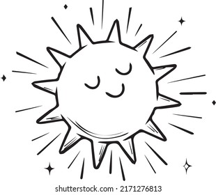 Sun vector icon intensity art illustration