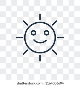 Sun vector icon isolated on transparent background, Sun logo concept