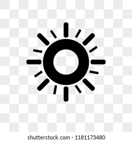 Sun vector icon isolated on transparent background, Sun logo concept