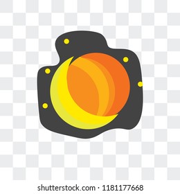 Sun vector icon isolated on transparent background, Sun logo concept
