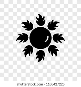 Sun vector icon isolated on transparent background, Sun transparency logo concept