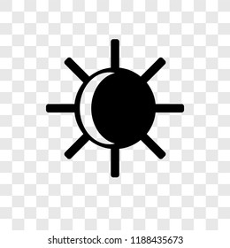 Sun vector icon isolated on transparent background, Sun transparency logo concept