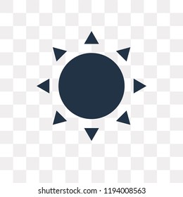Sun vector icon isolated on transparent background, Sun transparency concept can be used web and mobile