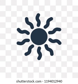 Sun vector icon isolated on transparent background, Sun transparency concept can be used web and mobile